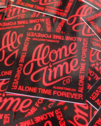 Die-Cut Screen-Printed Vinyl Sticker – Alone Time Forever Logo – Gloss, 3x3 in
