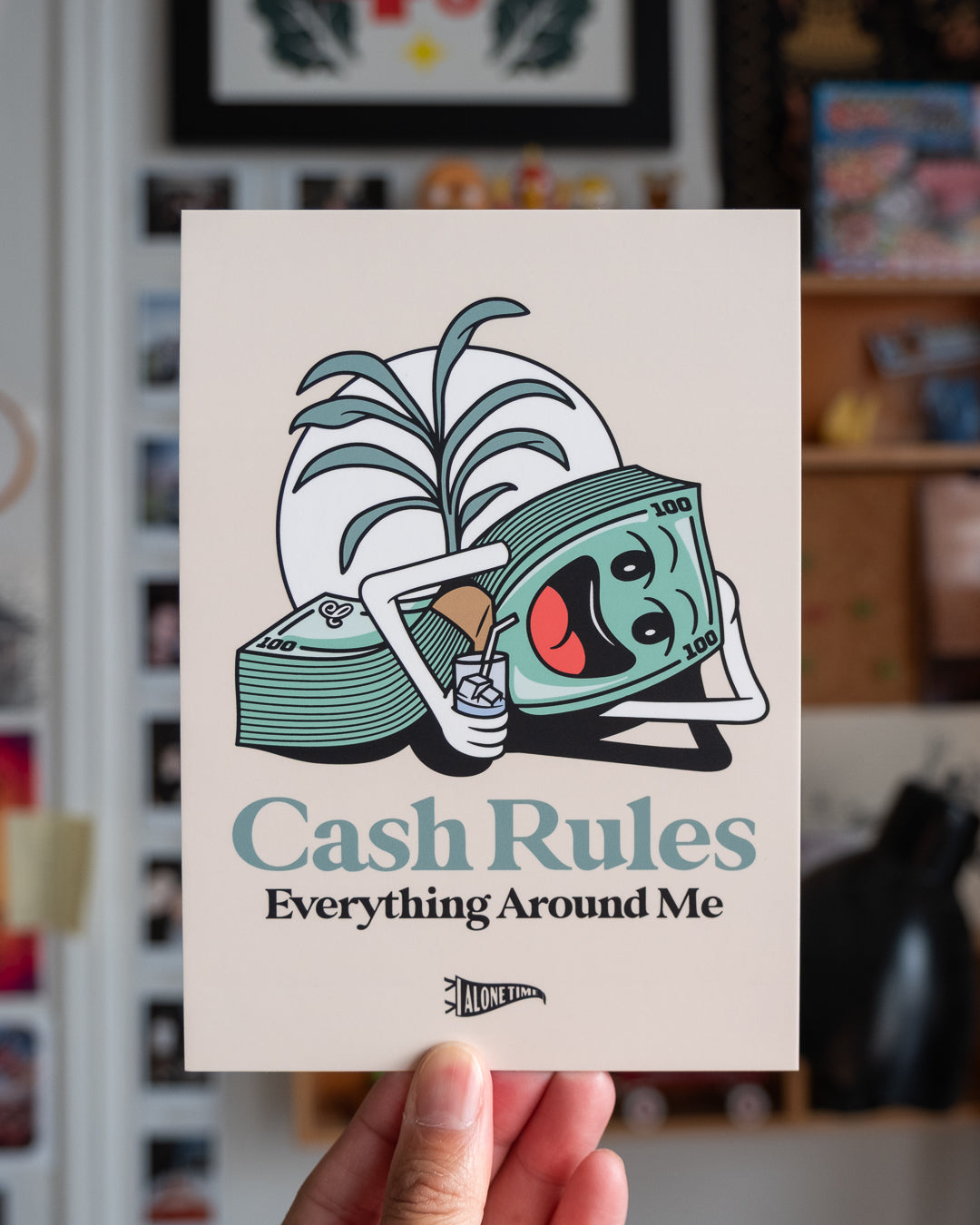 Cash Rules Everything Around Me - 5"x7" Mini Print (Cream)