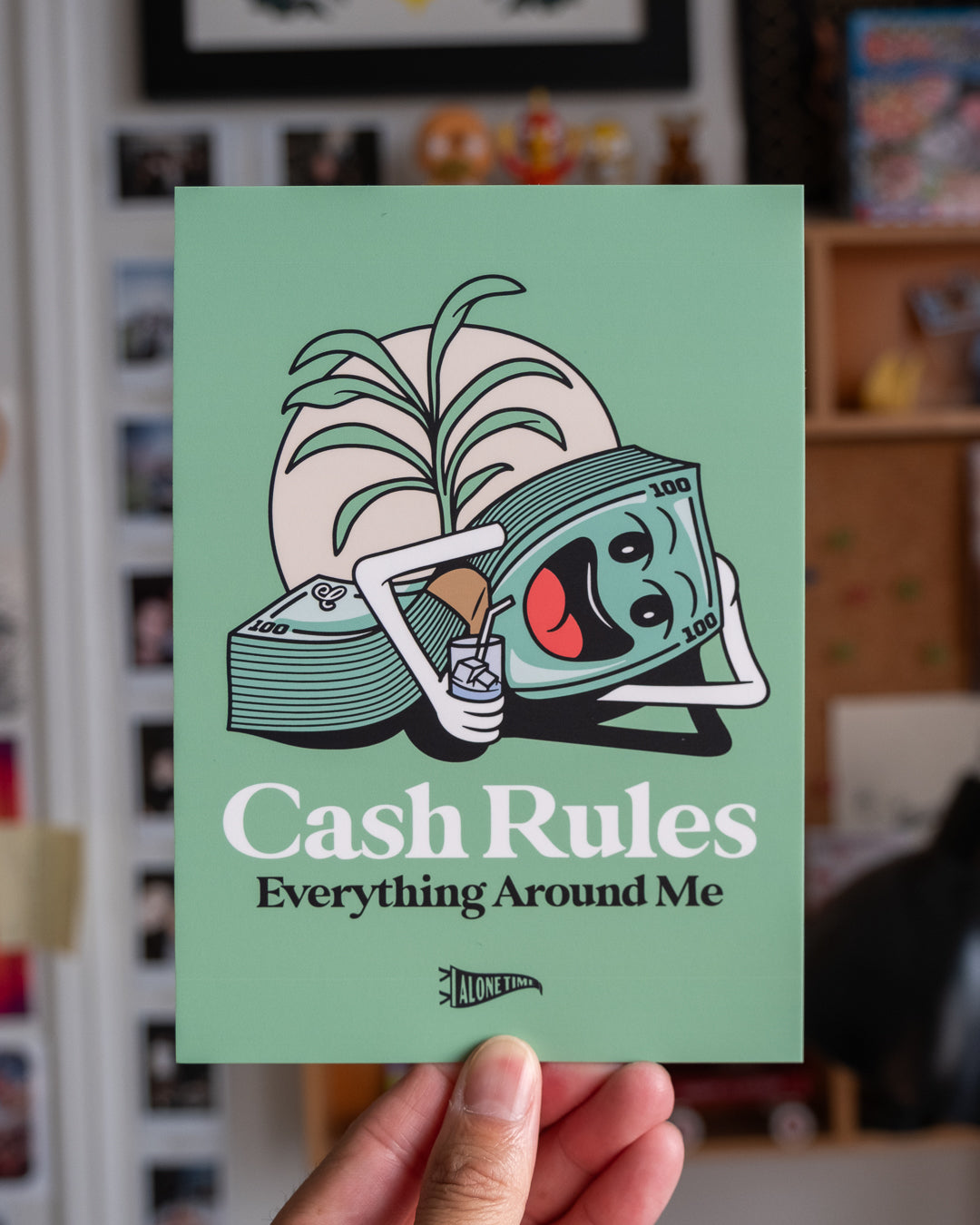 Cash Rules Everything Around Me - 5"x7" Mini Print (Green)