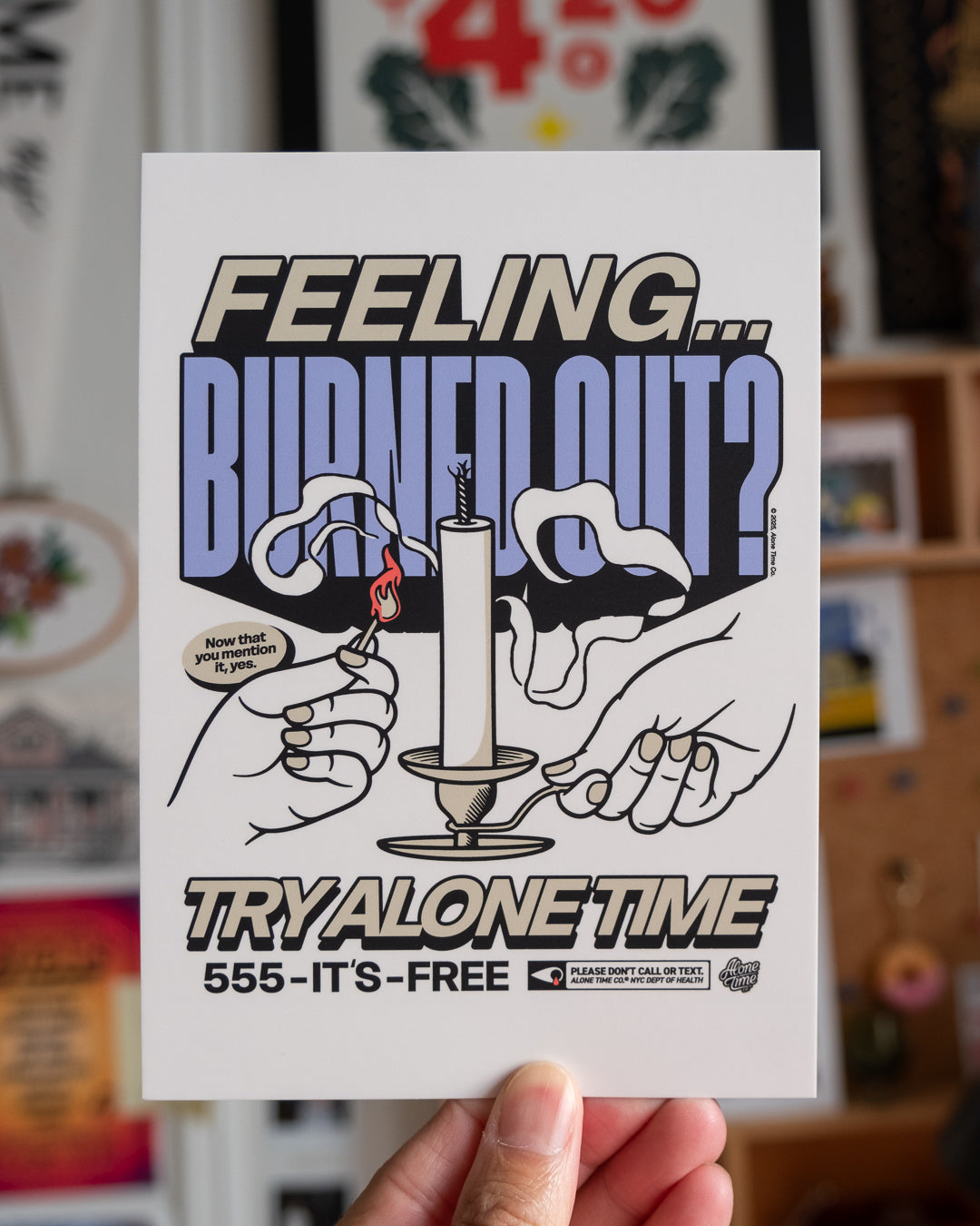 Feeling... Burned Out - 5"x7" Mini Print (White)