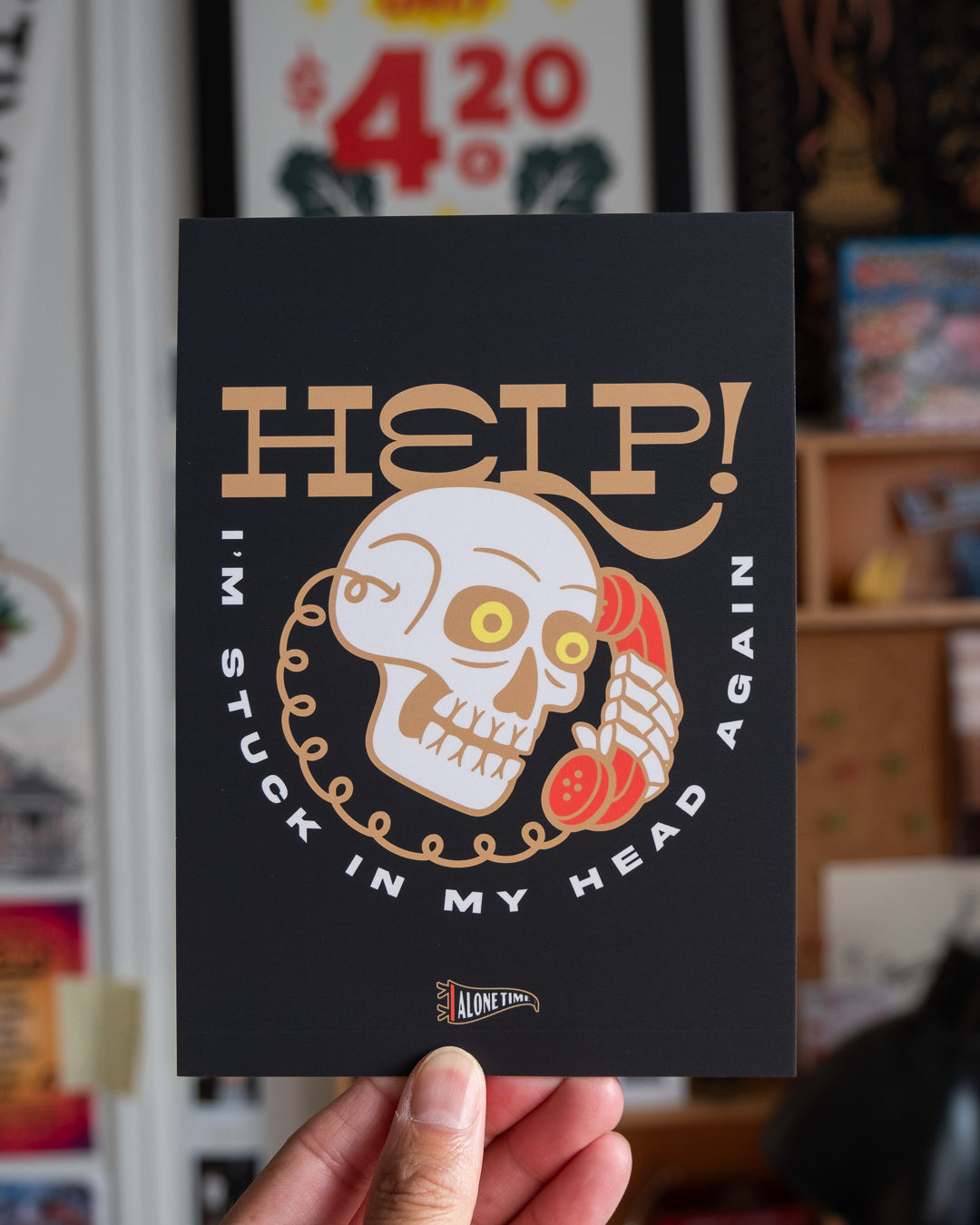 Help! Skull - 5"x7" Mini Print