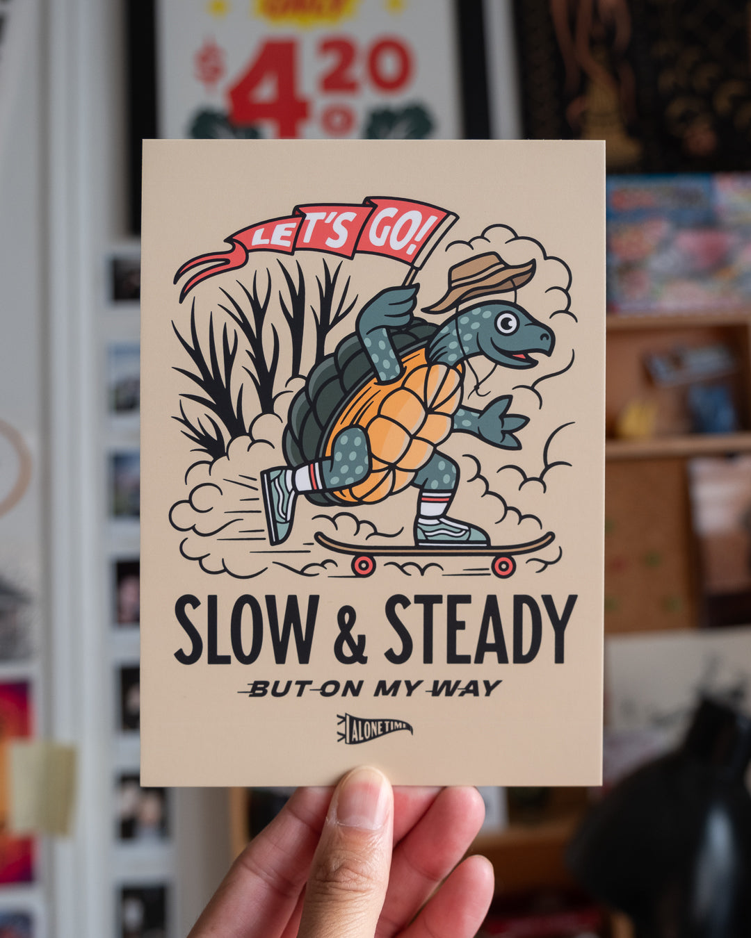 Slow & Steady - 5"x7" Mini Print (Cream)
