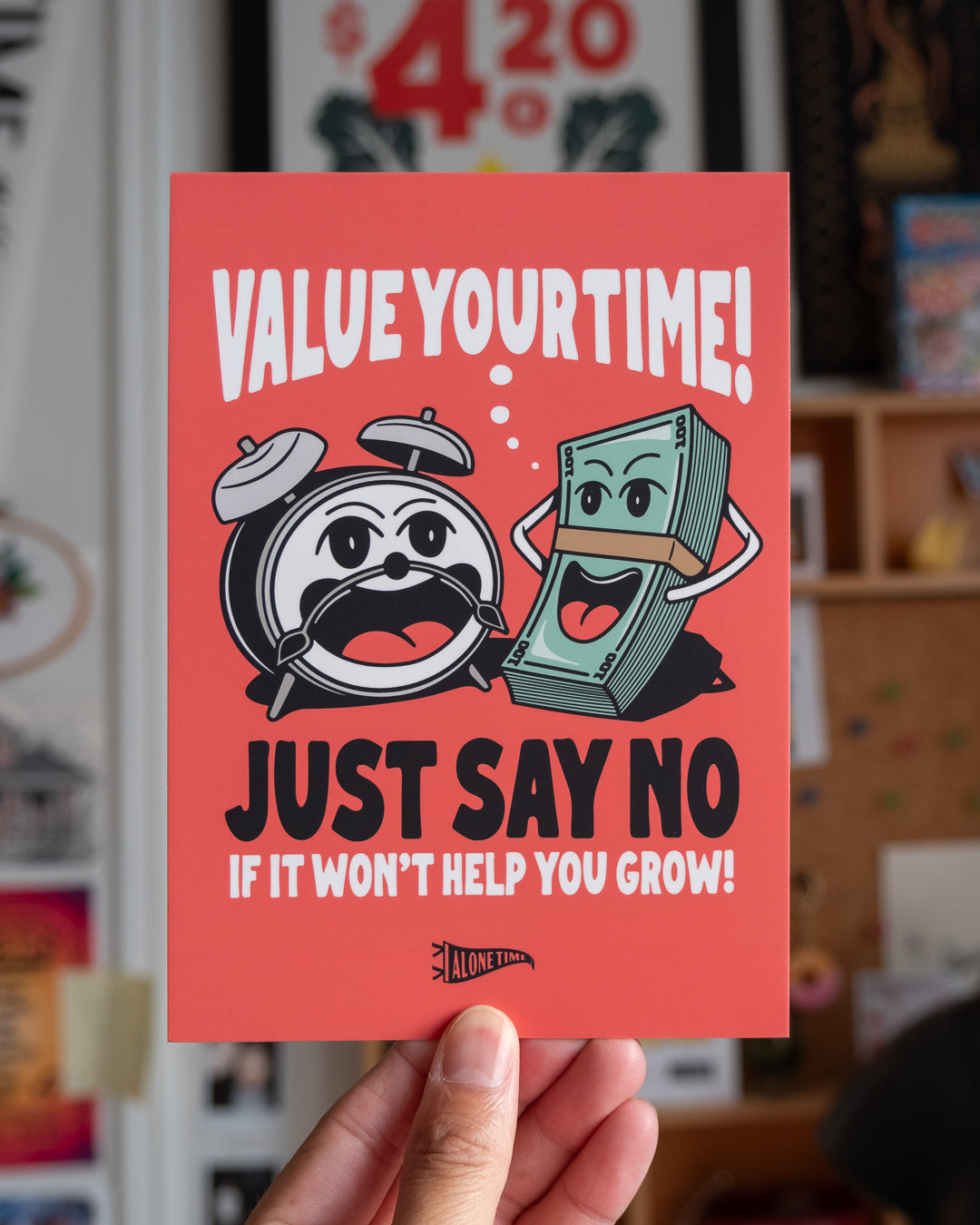 Value Your Time - 5"x7" Mini Print (Red)