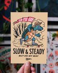 Slow & Steady - 5"x7" Mini Print (Yellow)