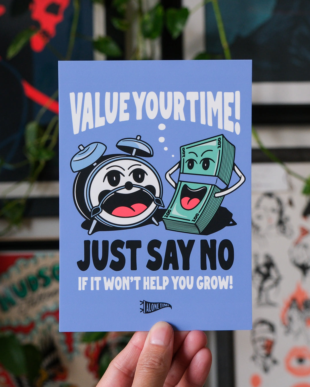 Value Your Time - 5"x7" Mini Print (Blue)