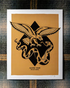 Art Print – Alone Time On My Mind Eagle & Snake, 8x10 in, 100lb Uncoated Card Stock