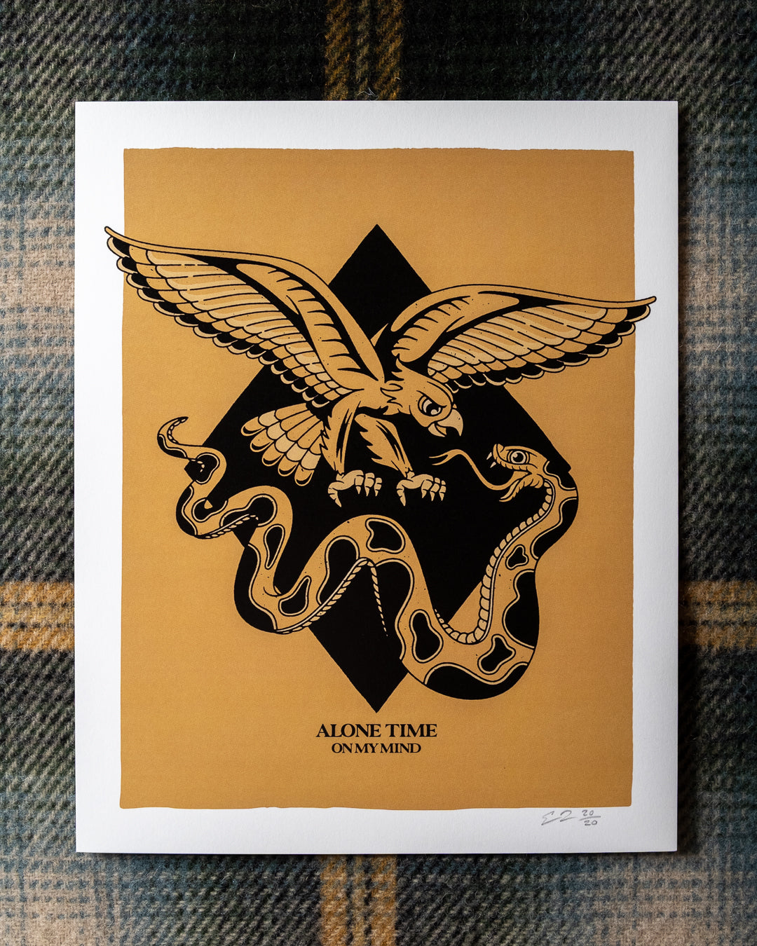 Alone Time On My Mind (Eagle & Snake) - 8" x 10" Print