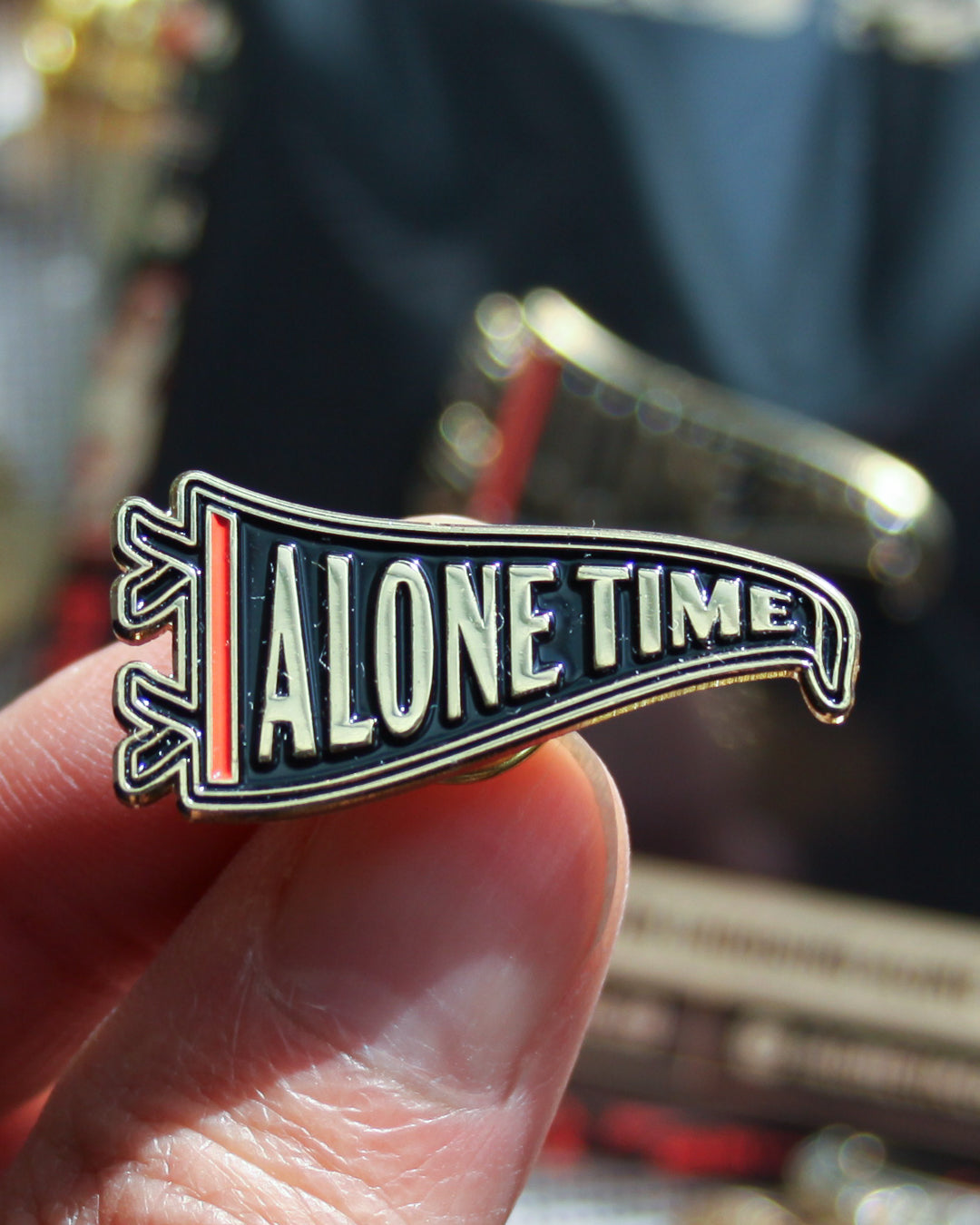 Alone Time Pennant - Enamel Pin