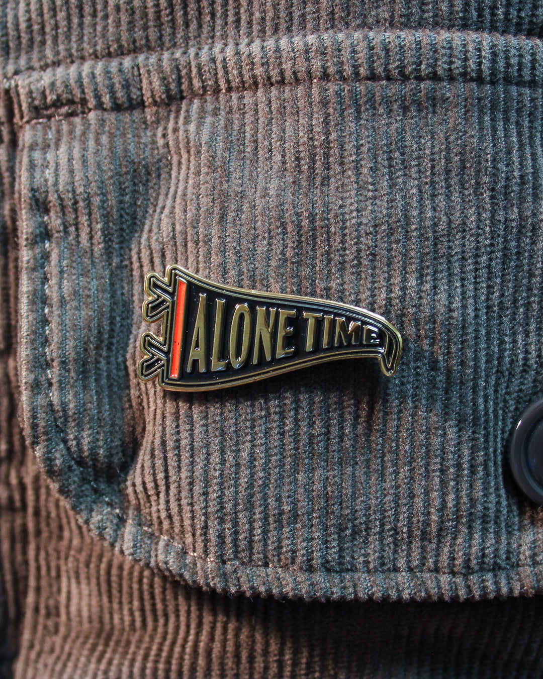 Alone Time Pennant - Enamel Pin