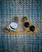 Soft Gold Enamel Pin – Pigeon With Beanie – 1.23x1.25 in, Custom Backing Card
