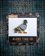 Soft Gold Enamel Pin – Pigeon With Beanie – 1.23x1.25 in, Custom Backing Card