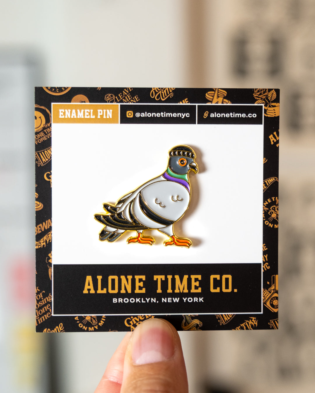 Pigeon With Beanie - Enamel Pin
