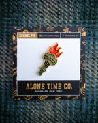 Soft Gold Enamel Pin – Liberty Torch – 1.5x.62 in, Custom Backing Card