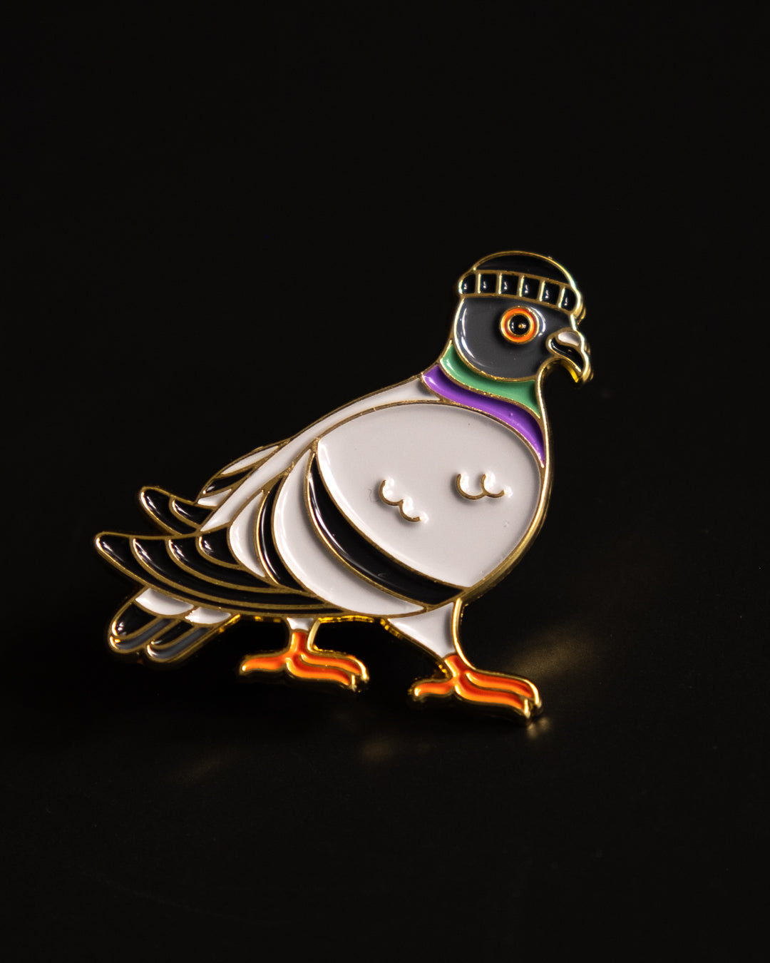 Pigeon With Beanie - Enamel Pin