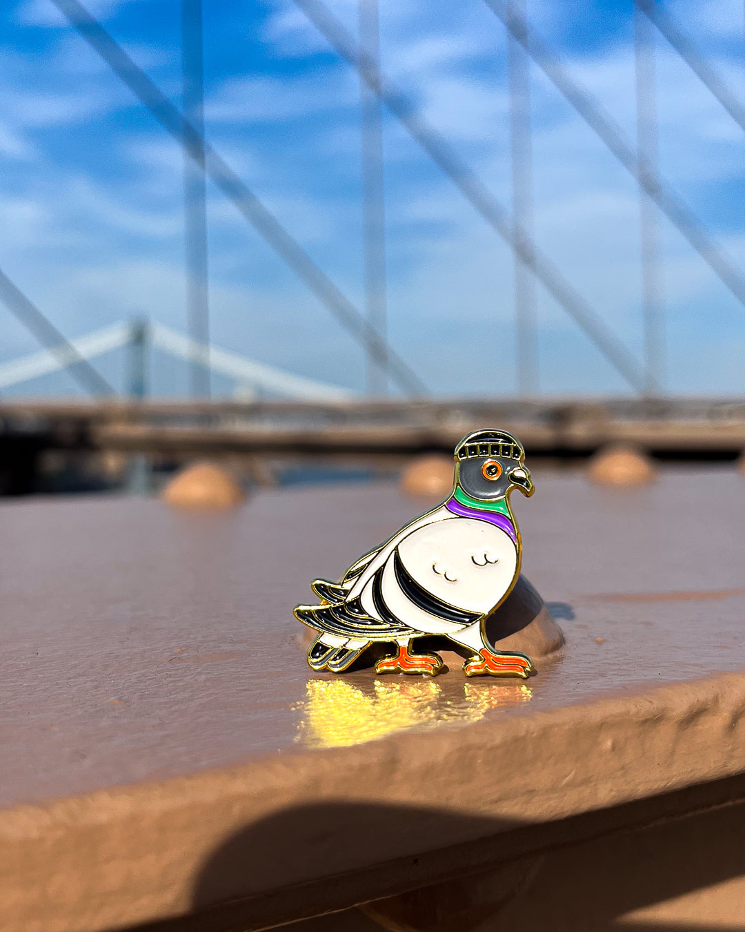Pigeon With Beanie - Enamel Pin