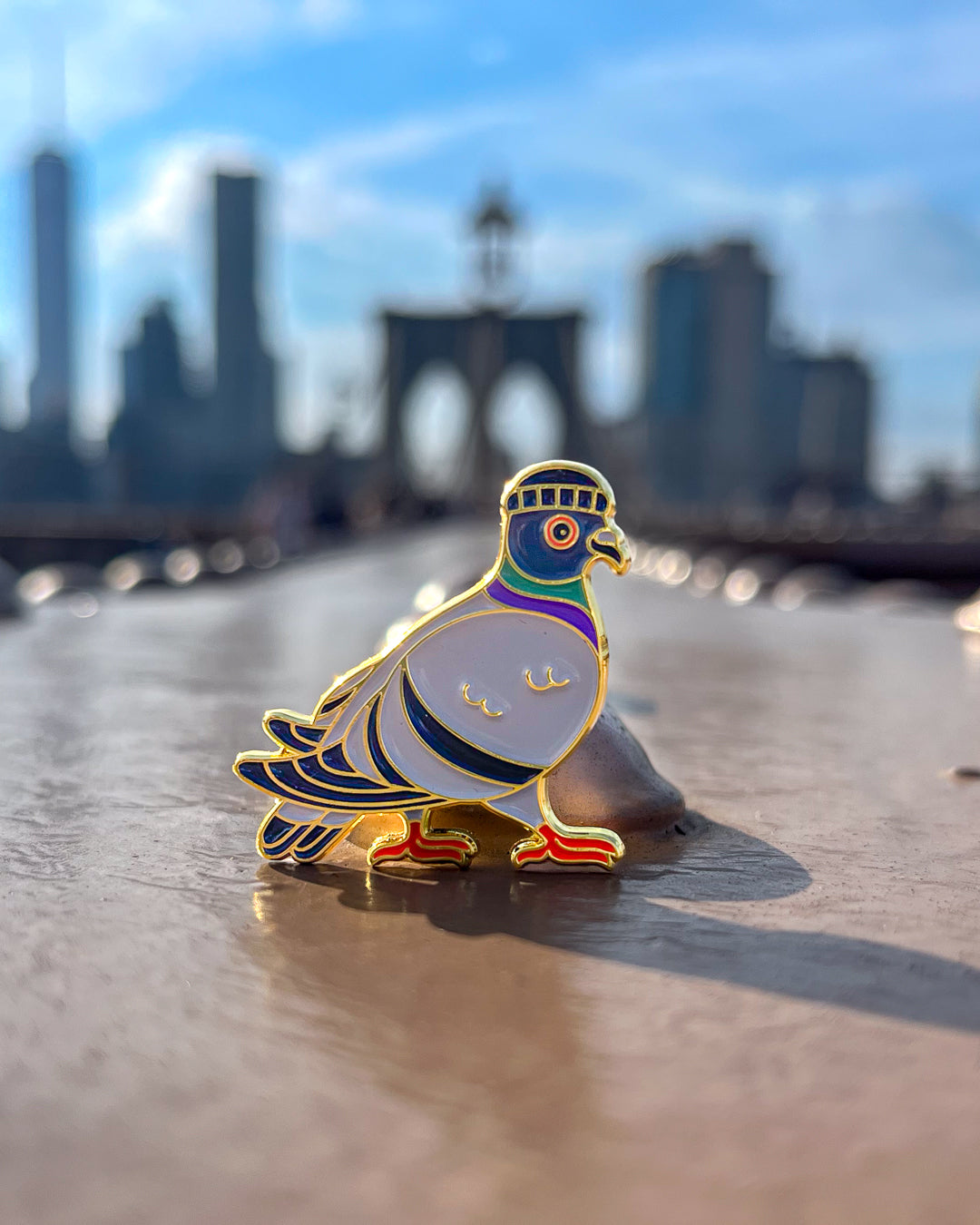 Pigeon With Beanie - Enamel Pin
