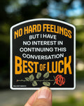 Best of Luck - Die-Cut Vinyl Sticker - Orange