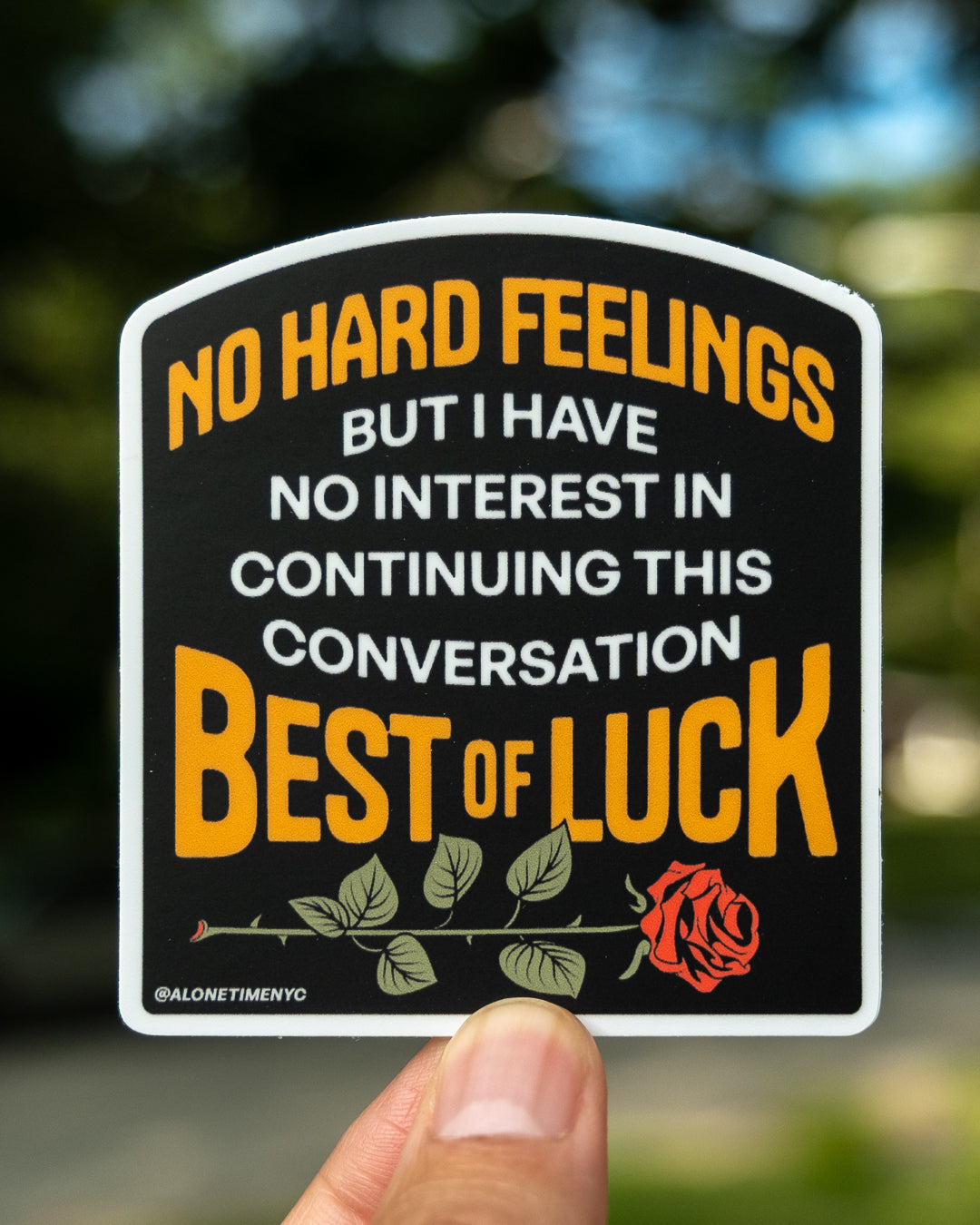 Best of Luck - Die-Cut Vinyl Sticker - Orange