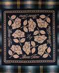 Screen-Printed Bandana – Alone Time Rose, 22x22 in, 100% Cotton