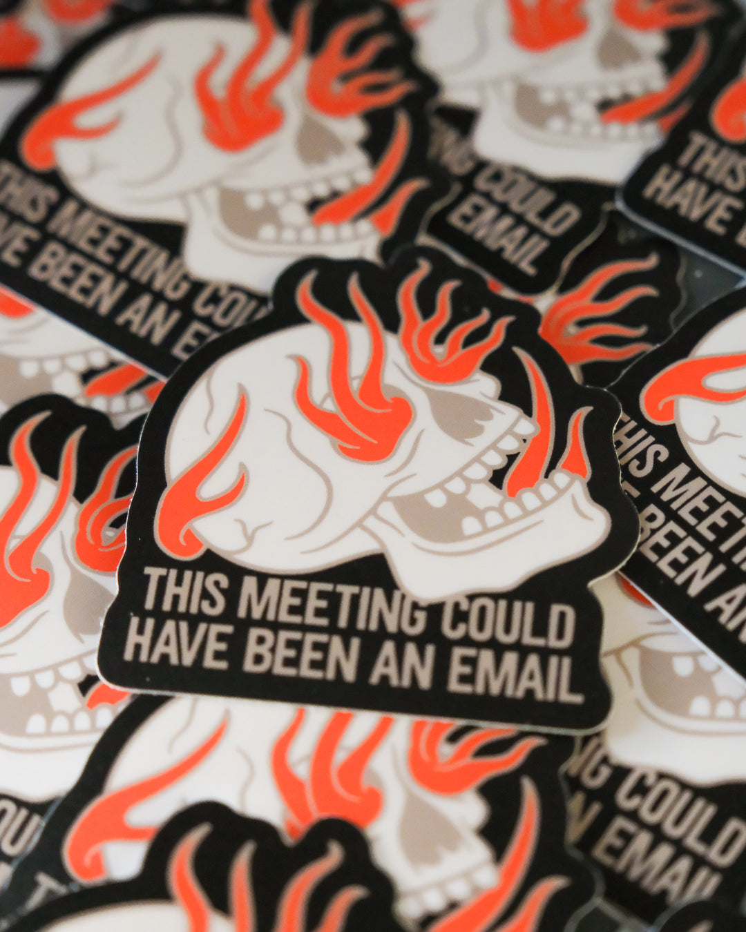 "Email" Skull - Sticker (Black)