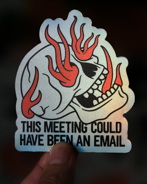 "Email" Skull - Sticker (Hologram)