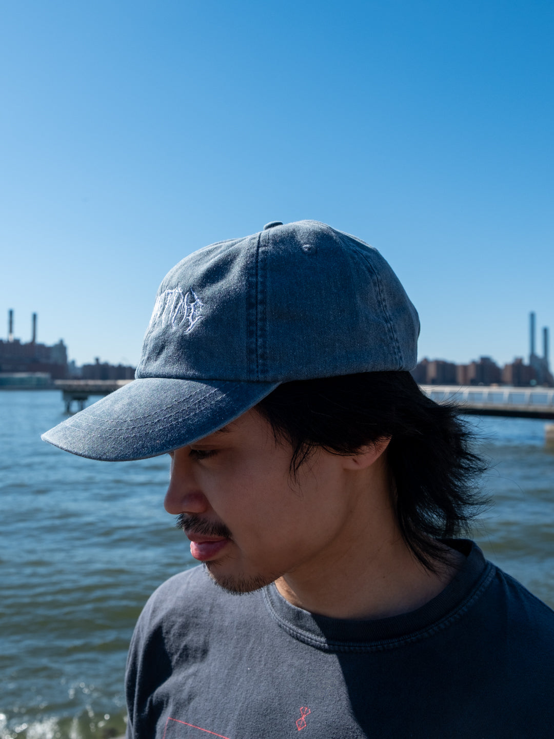 Alone Time "Metal Logo" - Dad Hat (Navy)