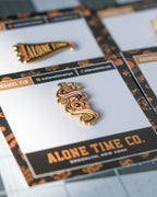 Soft Gold Enamel Pin – Snake and Dagger – 1.25x0.63 in, Custom Backing Card