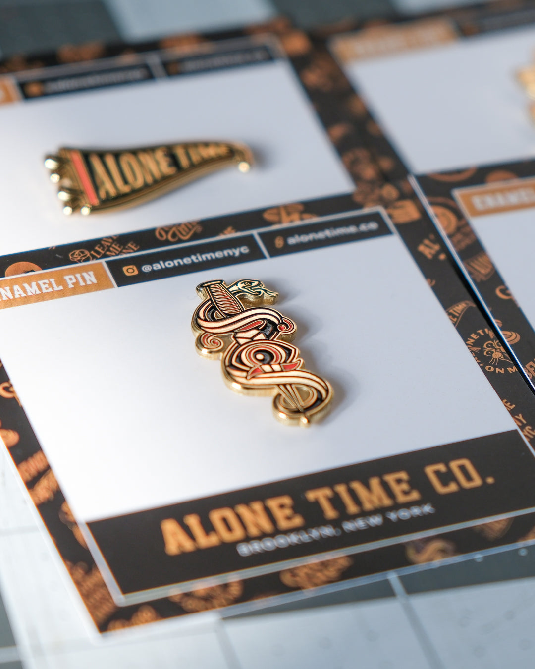 Snake + Dagger - Enamel Pin