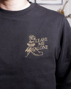 Leave Me Alone – Embroidered Sweatshirt – Gold Chest Embroidery