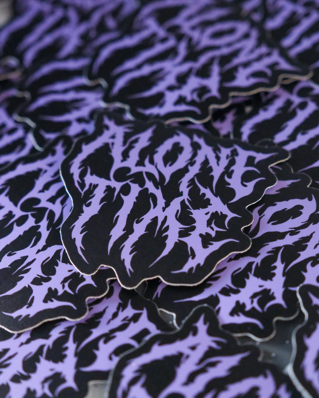 "Alone Time" Metal Logo - Sticker (Purple)