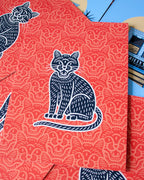 Mini Art Print – Black Cat, 5x7 in, 18pt Card Stock
