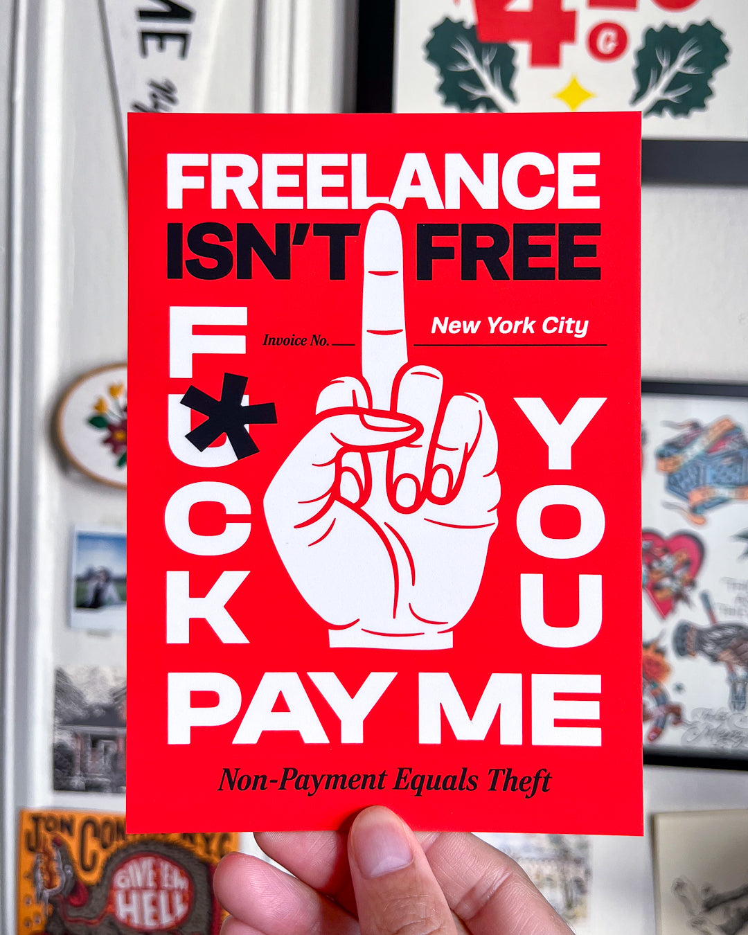 Freelance Isn't Free - 5"x7" Mini Print (Red)