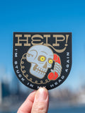 Help! Skull - Sticker