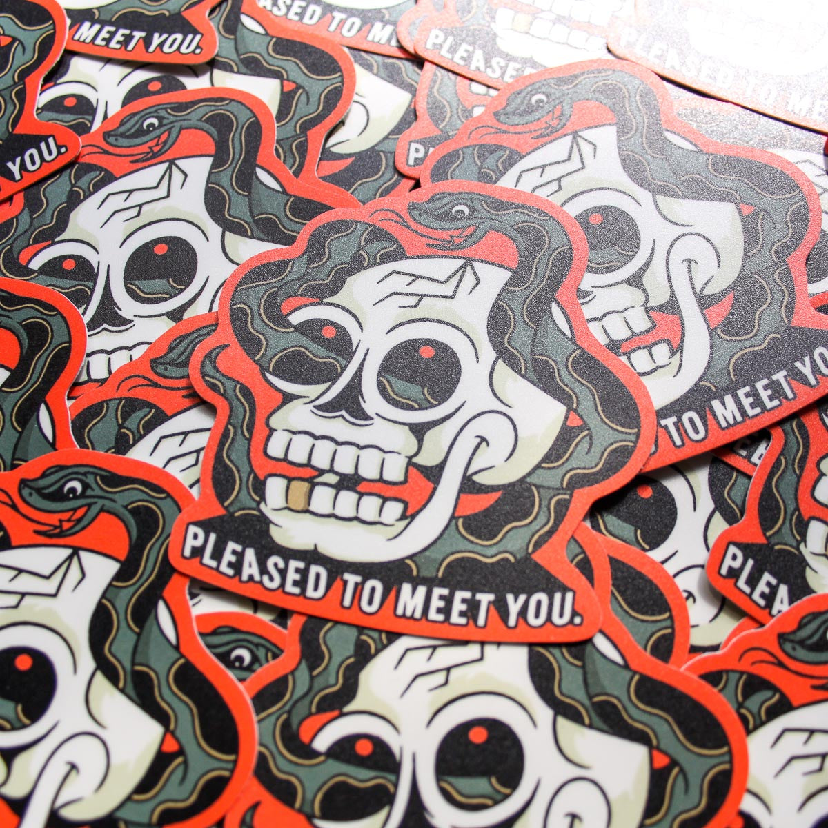 "Pleased To Meet You" Snake - Sticker