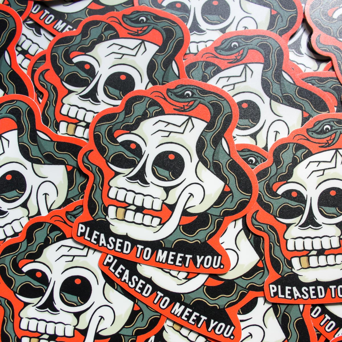 "Pleased To Meet You" Snake - Sticker