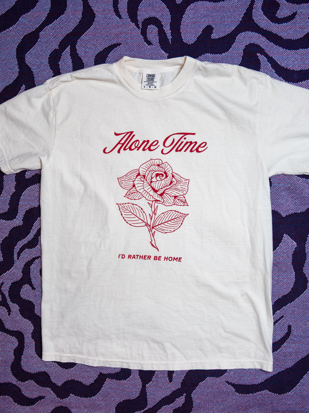 Alone Time Rose - Tee (Ivory)