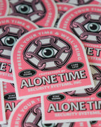 Die-Cut Vinyl Sticker – Alone Time Security Systems – Matte, 3x3 in