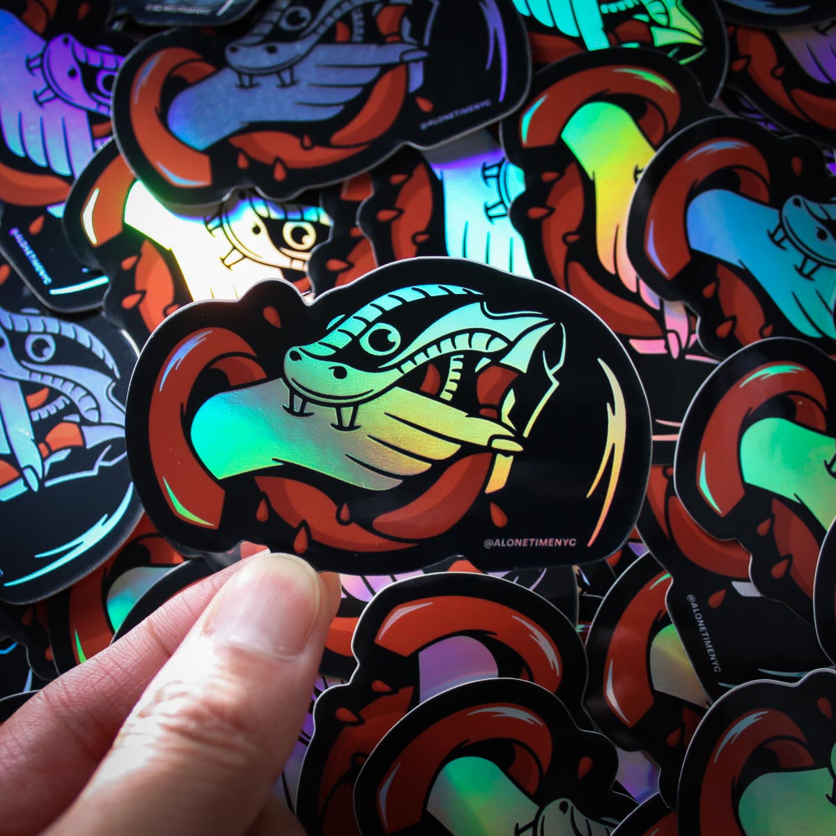Never Trust A Snake - Hologram Sticker