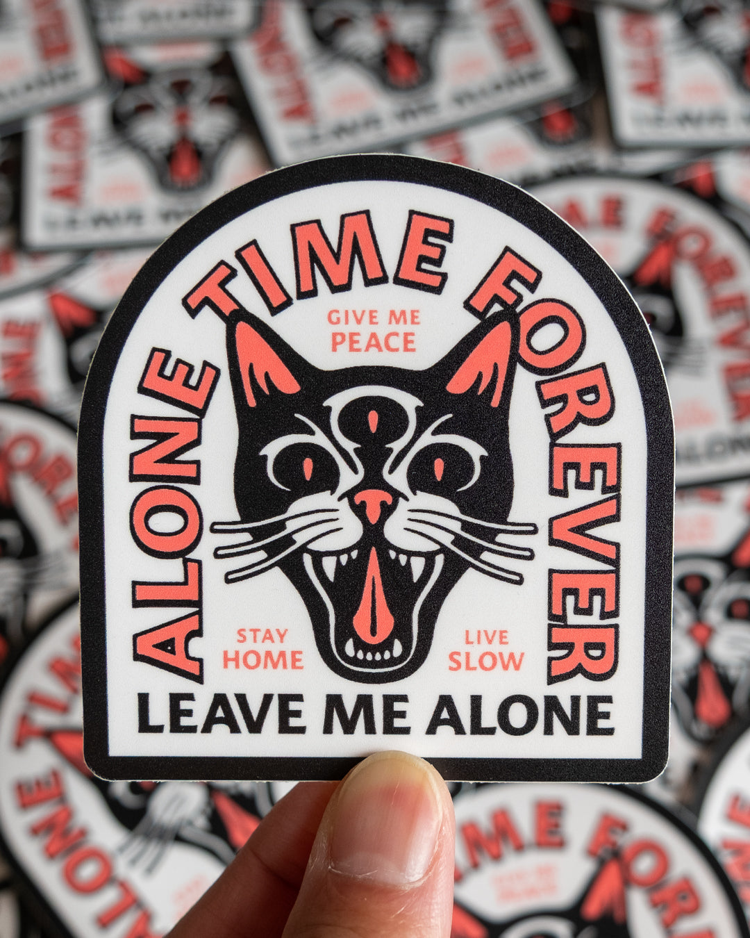 Alone Time Forever Cat - Sticker