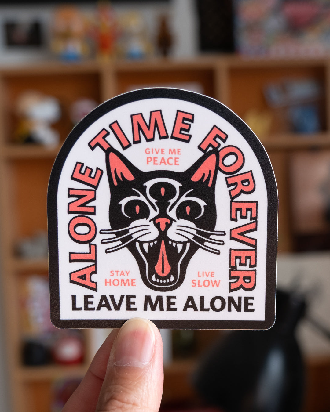 Alone Time Forever Cat - Sticker