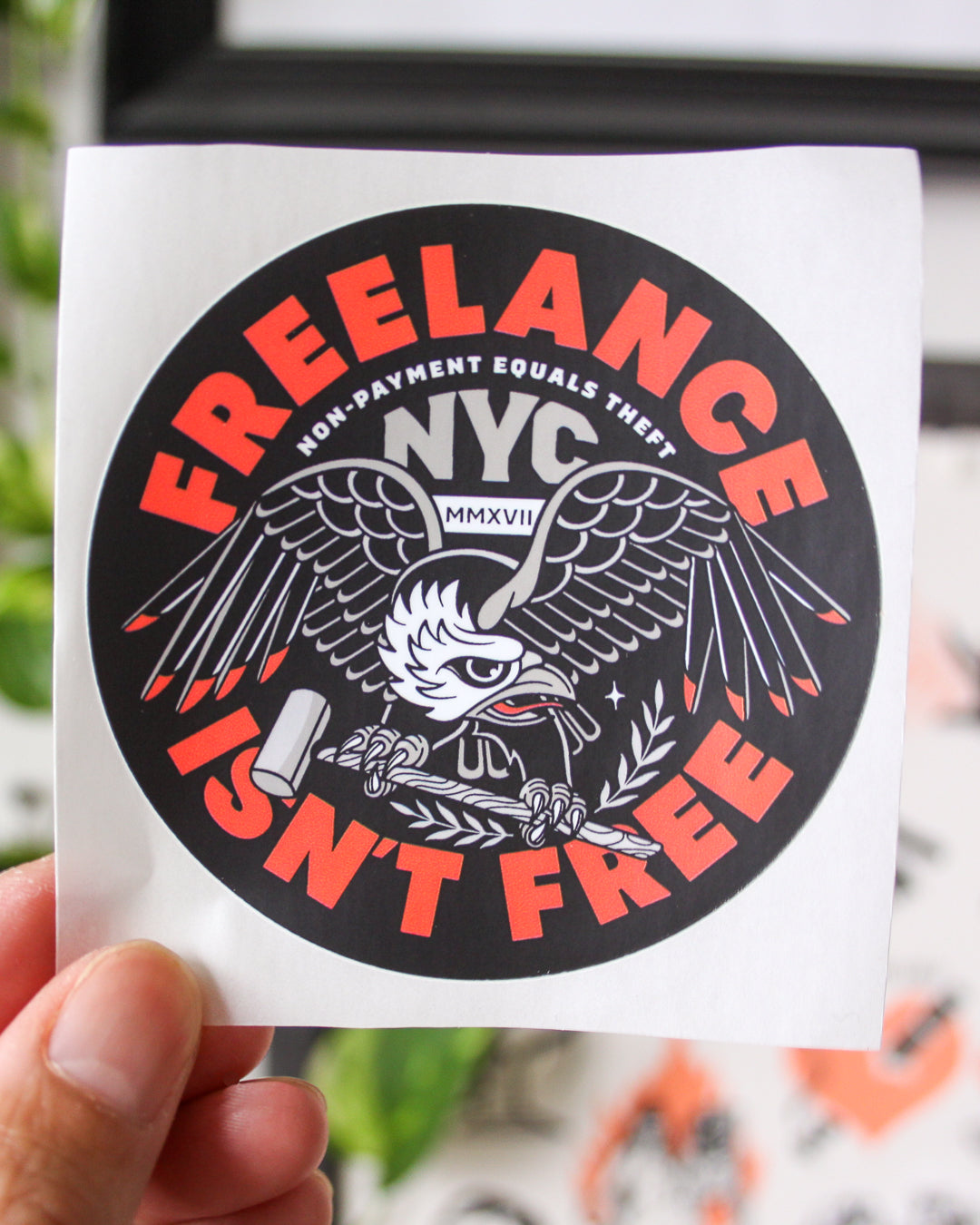 "Freelance Isn't Free" Eagle - Sticker