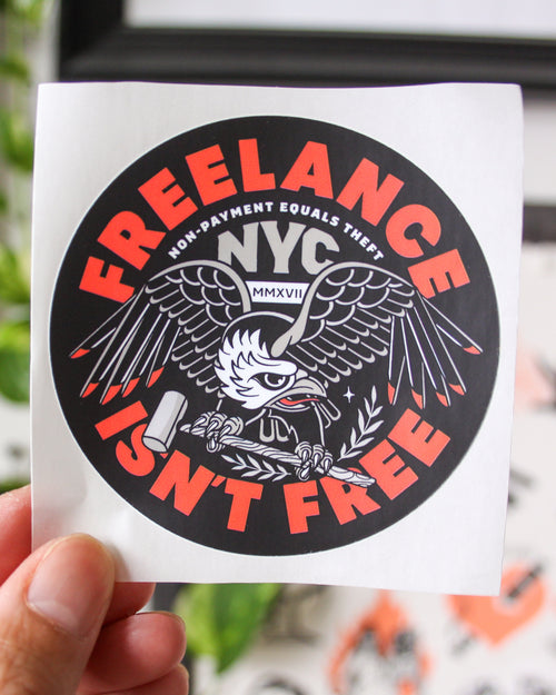"Freelance Isn't Free" Eagle - Sticker
