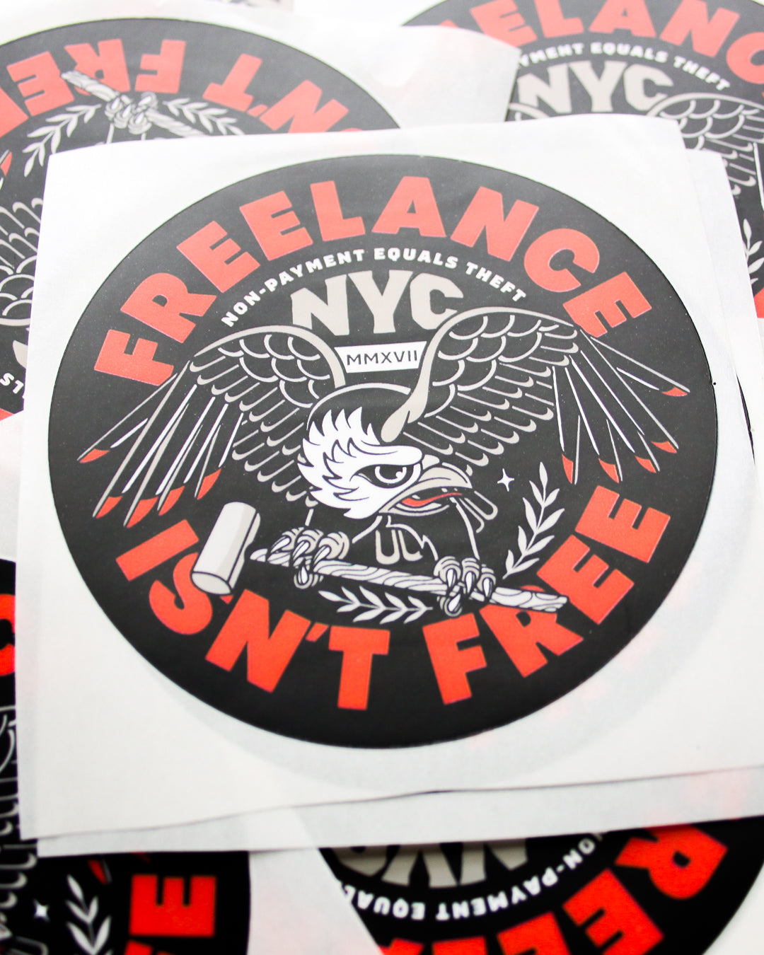 "Freelance Isn't Free" Eagle - Sticker