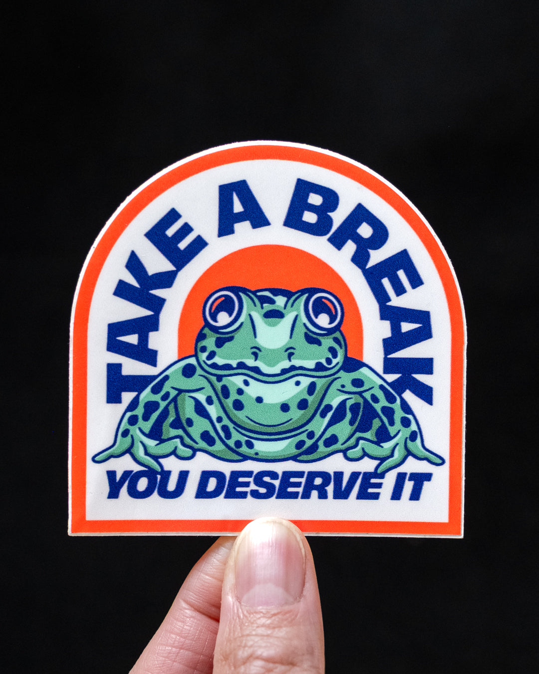 "Take A Break" Frog - Sticker