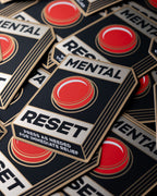 Die-Cut Vinyl Sticker – Mental Reset Button – Matte, 3x3 in