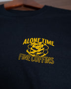 Alone Time Fine Coffins – Screen-Printed T-Shirt – Black, 100% Ringspun Cotton