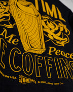 Alone Time Fine Coffins – Screen-Printed T-Shirt – Black, 100% Ringspun Cotton