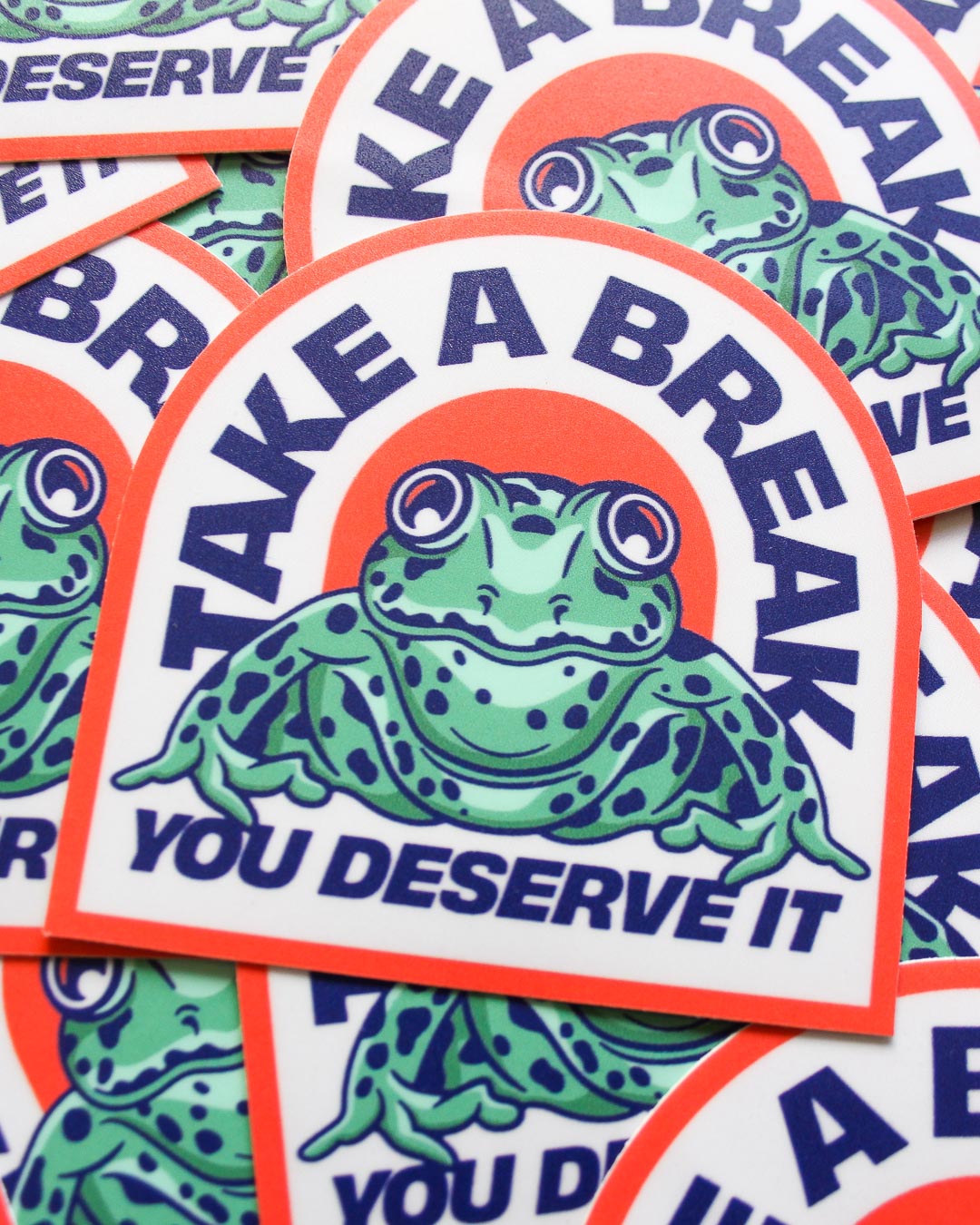 "Take A Break" Frog - Sticker