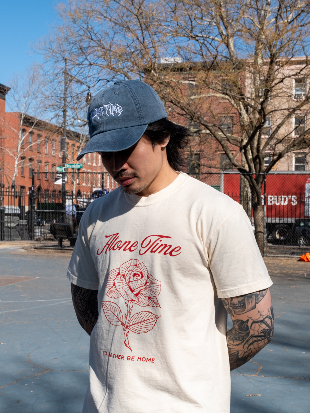 Alone Time Rose - Tee (Ivory)