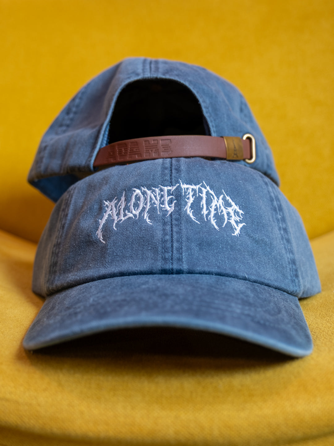 Alone Time "Metal Logo" - Dad Hat (Navy)